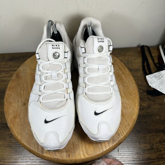 Nike Shox Shoes Mens Size 11.5 White Classic Running 501524-106 Swoosh Sneakers - Picture 2 of 8